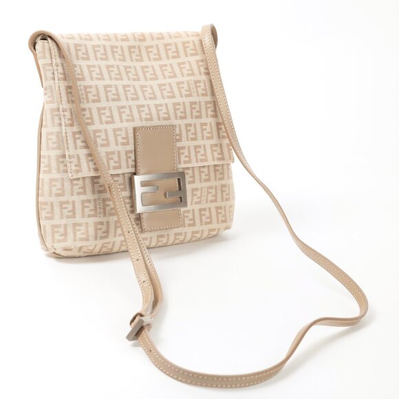 Fendi Beige Tortora & Pietra Zucchino Piatta Crossbody - Picture 6 of 14